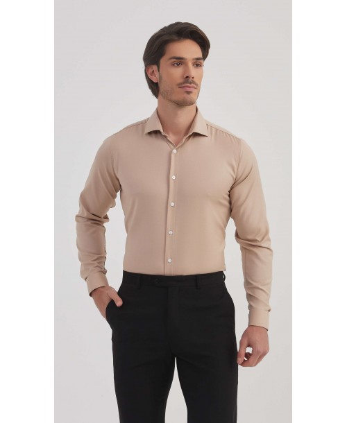BAM-3390-6 Chemise en bambou - Beige