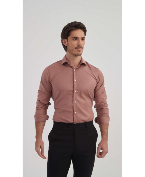 BAM-3390-7 Chemise en bambou - Terracotta