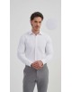 SLIM5050-1 Chemise nid d'abeille- Blanc