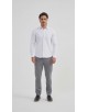 SLIM5050-1 Chemise nid d'abeille- Blanc