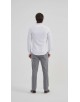 SLIM5050-1 Chemise nid d'abeille- Blanc