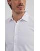 SLIM5050-1 Chemise nid d'abeille- Blanc