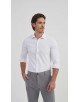 SLIM5050-1 Chemise nid d'abeille- Blanc