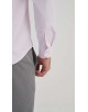 SLIM5050-2 Chemise nid d'abeille- Rose