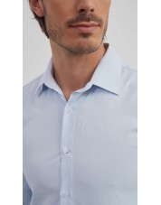 SLIM5050-3 Chemise nid d'abeille- Ciel