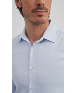 SLIM5050-3 Honeycomb shirt - Sky blue