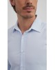 SLIM5050-3 Chemise nid d'abeille- Ciel