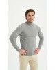YE-6735-214 Pull gris argent à col cheminée