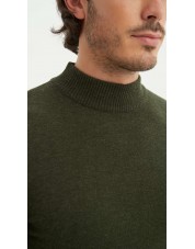 YE-6735-217 Pull Cashmere Touch col cheminée - Kaki
