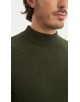 YE-6735-217 Pull Cashmere Touch col cheminée - Kaki