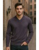 YE-6740-24 Pull mauve col châle