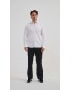 BAM-3390-5 Chemise en bambou à rayures sergé - Blanc