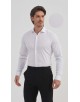 BAM-3390-5 Chemise en bambou à rayures sergé - Blanc