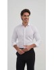 BAM-3390-5 Chemise en bambou à rayures sergé - Blanc
