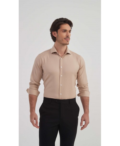 BAM-3390-6 Chemise en bambou - Beige
