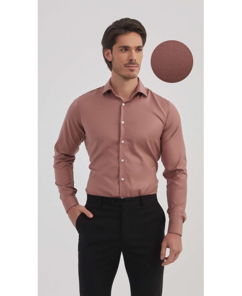 BAM-3390-7 Chemise en bambou - Terracotta