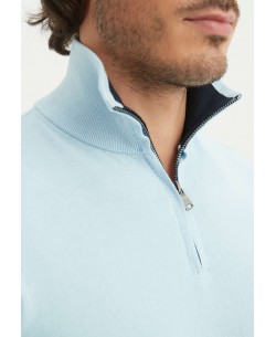 YE-6701-02 Col camionneur coton - Bleu ciel