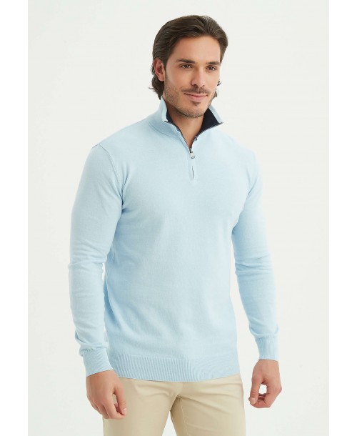 YE-6701-02 Col camionneur coton - Bleu ciel