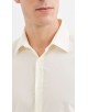 SLIM1009-15 Chemise unie ivoire  en slim fit