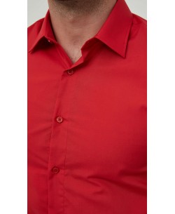 SLIM1009-22 Chemise rouge slim fit