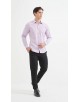SLIM1009-24 Chemise unie parme en slim fit