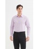 SLIM1009-24 Chemise unie parme en slim fit