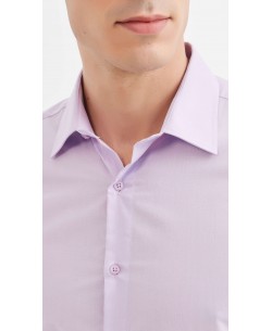 SLIM1009-24 Chemise unie parme en slim fit