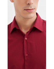 SLIM1009-73 Chemise bordeaux slim fit