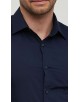 SLIM1009-74 Chemise unie bleu marine  en slim fit