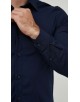 SLIM1009-74 Chemise unie bleu marine  en slim fit