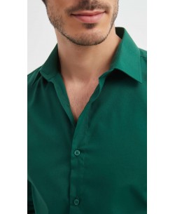 SLIM1009-82 Dark green shirt slim fit