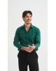 SLIM1009-82 Chemise unie vert foncé en slim fit