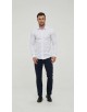 SLIM1009-99 Chemise unie blanche en slim fit