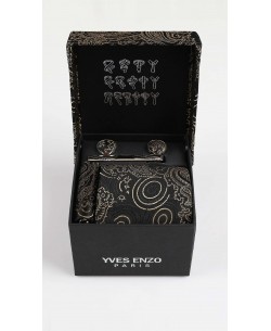 CC-001 Coffret cravate dorés à motifs