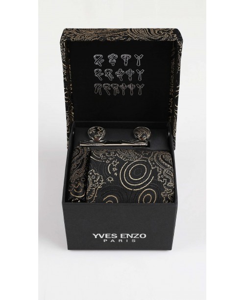 CC-001 Coffret cravate dorés à motifs