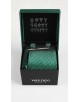 CC-044 Coffret cravate vert à motifs