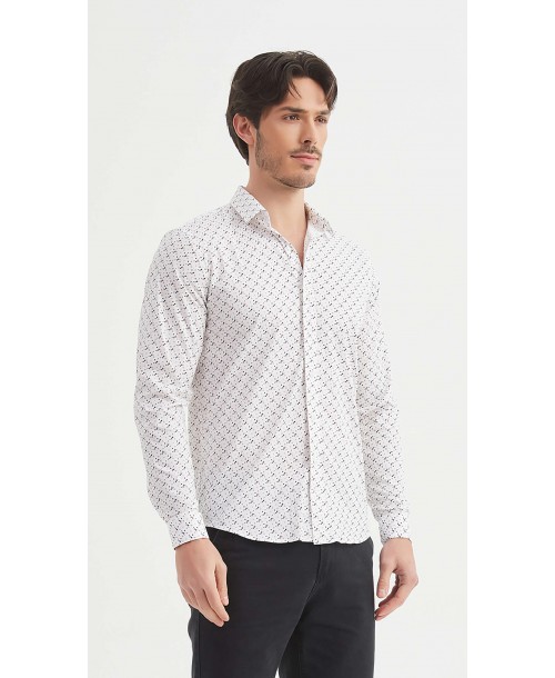 ENZO-108-11 Chemise "PREMIUM" à motifs coupe ajustée