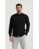 ENZO-116-05 Chemise col mao - Noir