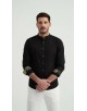 ENZO-116-06 Chemise col mao - Noir