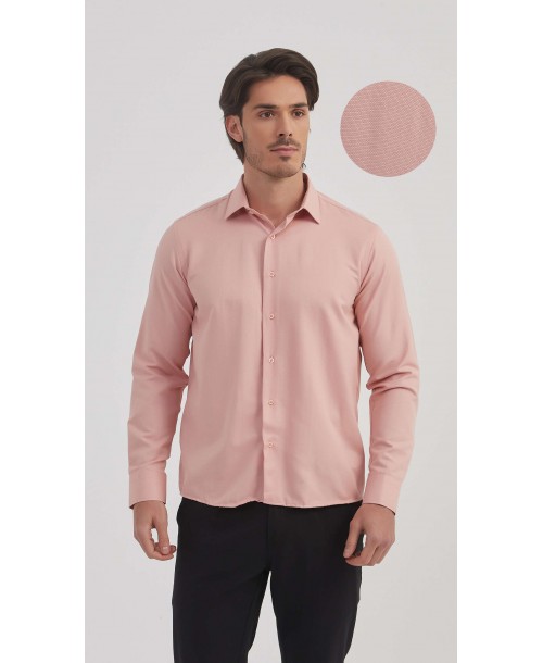  R002-31 Camisa corte recto en algodón piqué - Nudo