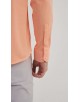  R002-44 Chemise coupe droite en coton piqué - Orange
