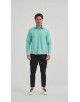  R002-47 Chemise coupe droite en coton piqué - Vert