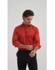 SAT200-113 Chemise terracotta en confort fit