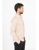 SAT200-163 Chemise beige en confort fit