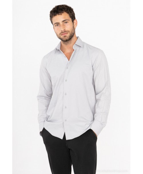 SAT200-96 Chemise grise en confort fit