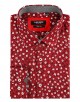 SLIM5038-12 Chemise rouge slim fit motifs YARD