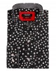 SLIM5038-14 Chemise noire slim fit motifs YARD