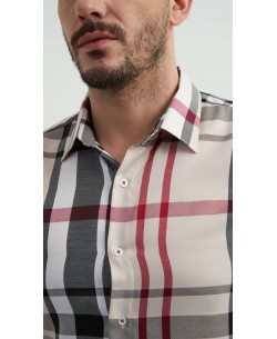 SLIM5048-1 Chemise carreaux TARTAN slim fit