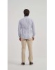 SLIM5154-3 Chemise à rayures bleues et grises slim fit