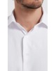 T60-01 Chemise piqué blanche en slim fit